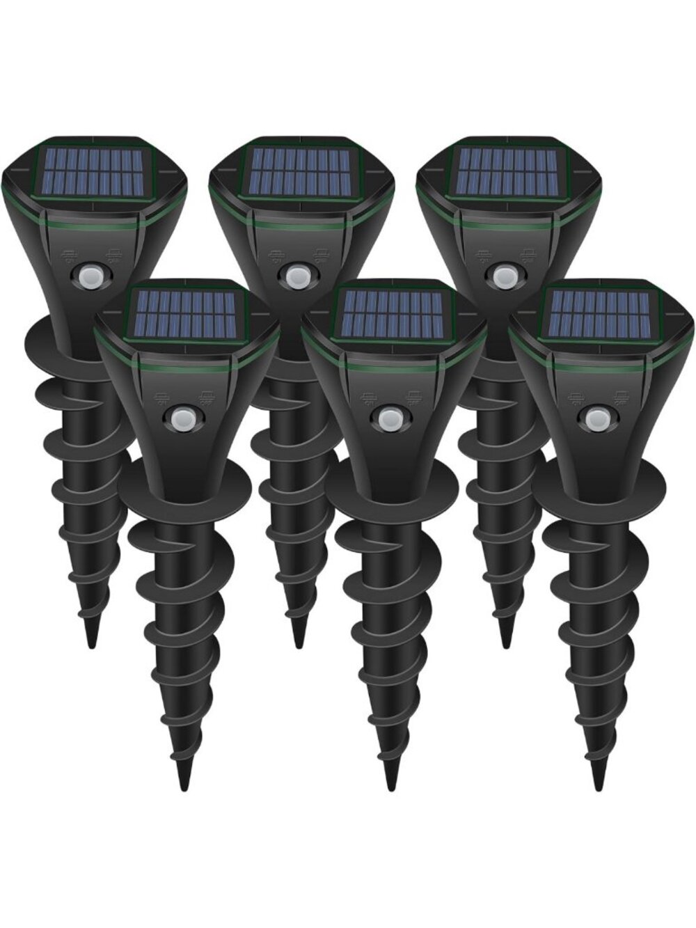 6 Pack Ultrasonic Mole Repellent - Effective Outdoor Pest Control for Lawn